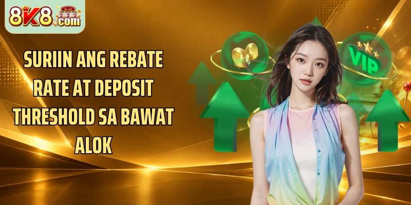 Suriin ang rebate rate at deposit threshold sa bawat alok
