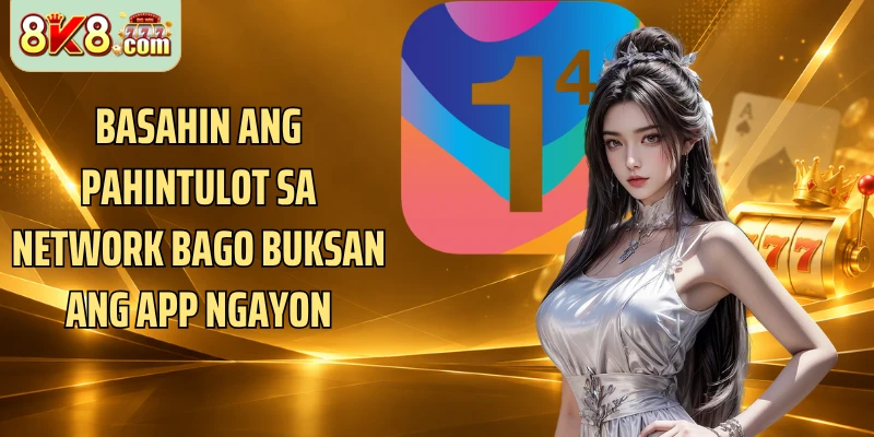Basahin ang pahintulot sa network bago buksan ang app ngayon