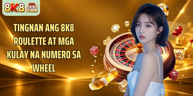 Tingnan ang 8k8 Roulette at mga kulay na numero sa wheel